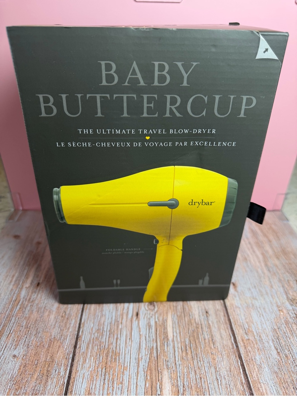 Drybar Baby Buttercup Travel Hair Dryer — Yellow with Gray Accents